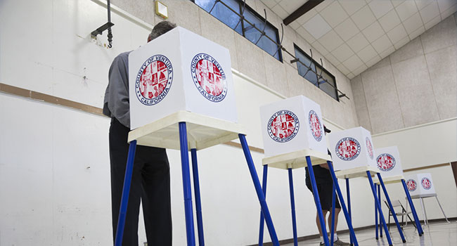people using voting machines